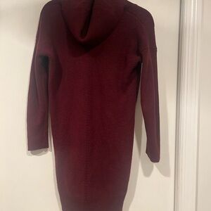 Lulus Burgundy Knit turtleneck Sweater Dress